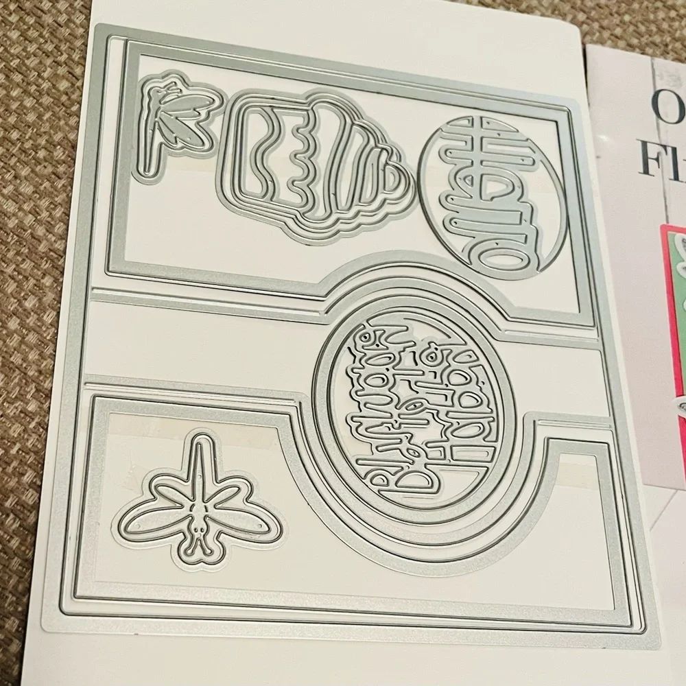 Oval Flip It Card Base 13pc Amazing NAME BRAND Die Cuts - Picture 14 of 14